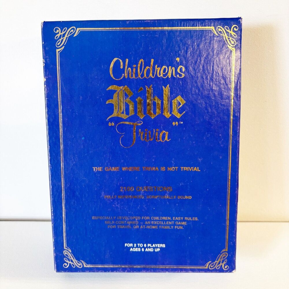 Cadaco Childrens Bible Trivia Board Game 1984 Christian Religious 2100 Questions